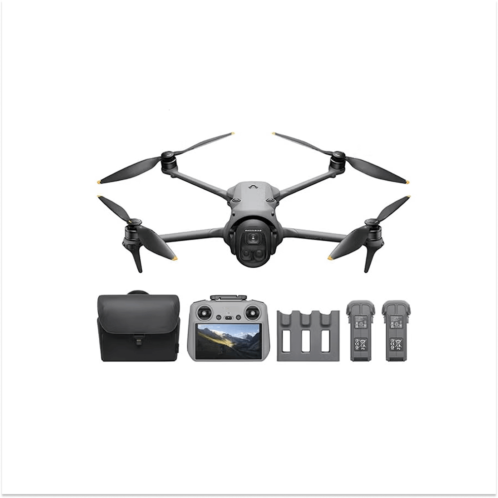 Mavic 4 Pro Fly More Combo with DJI RC 2, Flagship Tri-Camera Drone with 100MP 4/3 CMOS Hasselblad Camera, 30km Video Transmission, 51-Min Max Flight Time, Charging Hub, and More