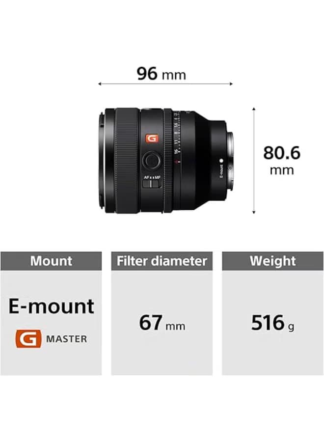 E Mount FE 50 mm F1.4 GM Full Frame Lens (SEL50F14GM) | Lightweight & Compact | Beautiful Bokeh | Extraordinary Resolution Black - Image 3