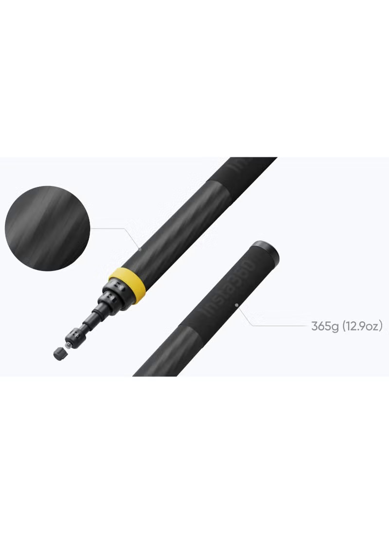 Enhanced Extended Edition Selfie Stick - Compatible with Insta360 X4, X3, ONE RS (Twin/4K), ONE X2, ONE R, ONE X and ONE Black - Image 5